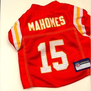 NFL Pet Patrick Mahomes Red and Yellow Football Jersey